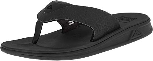 Reef Men's Sandals Rover | Water-Friendly Men's Sandal With Maximum Durability and Comfort | Waterproof, All Black, 12