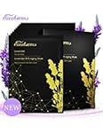 Ecocharms 8 Sheets Anti-Aging & Wrinkle Care Lavender Facial Mask Deep Cleansing Acne and Firming Up Skin for All Skin Types - 100% Lavender Oil & Bamboo Charcoal Cellulose Face Mask Sheets
