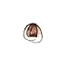HIKYUU Human Hair Bangs Clip on Real Hair Light Brown with Temples Bangs Extensions Human Hair Natural Clip