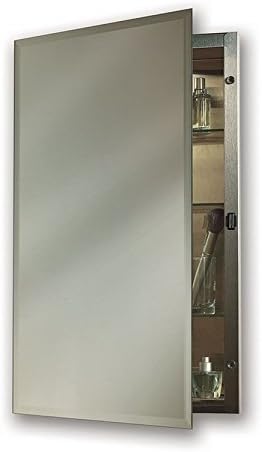 Amazon Com Jensen 1447x Bevel Mirror Medicine Cabinet 16 X 20 Stainless Steel Home Improvement
