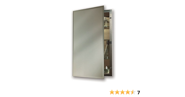 Amazon Com Jensen 1447x Bevel Mirror Medicine Cabinet 16 X 20 Stainless Steel Home Improvement