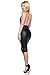 Cemi Ceri Women's J2 Love Made in USA Faux Leather Pull on Midi Pencil Skirt, L Black