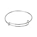 HUELE 20 Pack Metal Women's Expandable Blank Bangle Adjustable Wire Bracelet for DIY Jewelry Making Charm Bracelets(2.6 Inch)