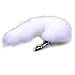 AKStore Small Stainless Steel Fox's Tail's Anal Butt Plug,Anal Tail Sex Toys, Sexual Show,SM Special Butt Plug Anal Stimulator for Women Suppositories Cospaly(White)