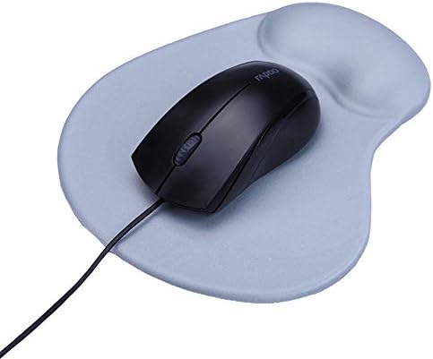 Aelfox Gaming Mouse Pad with Wrist Support, Ergonomic Mouse Wrist Rest for Computer, Laptop, Office, Home Office (Fan Shape, Gray)
