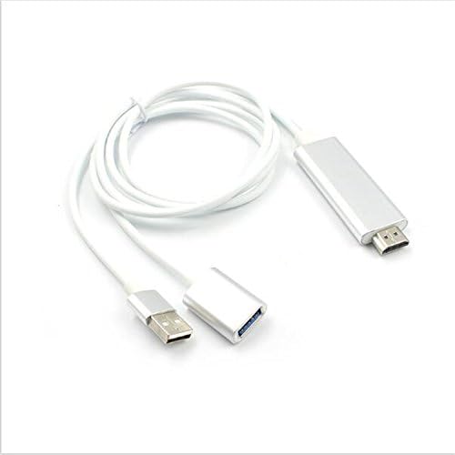 Junmin Universal USB HDMI Audio Video Cable 8 Pin/Micro USB to HDMI 1080P HDTV Adapter AV Cable For iPhone 7 6 Plus Samsung s6 s7'