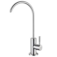 ESOW Kitchen Water Filter Faucet, 100% Lead-Free Drinking Water Faucet Fits most Reverse Osmosis Units or Water Filtration System in Non-Air Gap, Stainless Steel 304 Body Brushed Nickel Finish