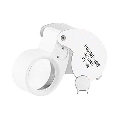 Tree-of-Life 40x 25mm Power Jeweler Illuminated Loupe LED Loop Magnifier Magnifing Glass