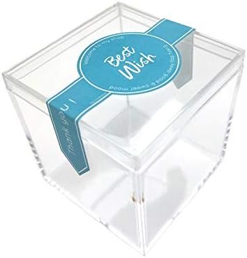 Fulemay 12 cajas pequeñas de acrílico transparente para caramelos