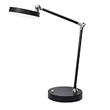 Sunllipe Metal Architect Swing Arm Desk Lamp with Touch Control Dimmable LED Task Lamp - 14.5 Inches Tall Modern Design, Black