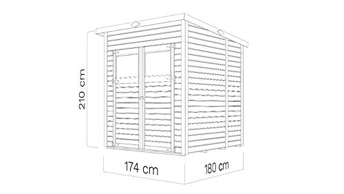 Alpholz Gerätehaus Mollie aus Fichten-Holz | Gartenhaus mit 14mm Wandstärke | Holzhaus inklusive Montagematerial… – Bild 5