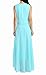 Afibi Women Double Sleeveless Ruched Waist Ladies Long Evening Dress (XX-Large, Mint Green)