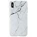 GOLINK MATTE Finish Marble Series Slim-Fit Ultra-Thin Anti-Scratch Shock Proof Dust Proof Anti-Finger Print TPU Gel Case for iPhone Xs MAX 6.5 inch(White Marble)