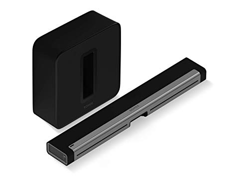 Sonos 3.1 Entertainment Set – Home Theater System with Playbar Sound Bar and Sub, Wireless Sound System and Music Streaming for your home. Works with Alexa. (Black)