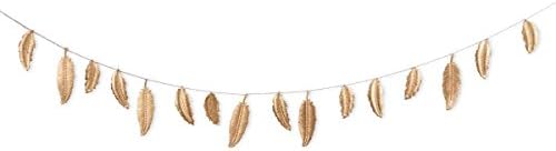 Foreside Gold Feather Garland