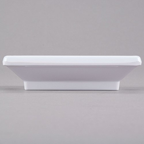 Soy Sauce Dinnerware Dish Set (4 Pack), White Melamine Side Dishes, Holding 2 oz, Set of 4 for Soy Sauce, Chilli Sauce, Vinegar, Small Appetizers & Snacks - Thumbnail 2