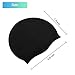 Comforer Swim Cap Silicone Swimming Cap for Women Men Adults Youths Waterproof Bathing for Long or Short Hair with 3D Ergonomic Design, Comfortable Fit Swim Caps - Black