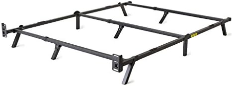 intelliDREAM 7" Adjustable Metal Bed Frame, Easy Assembly, Twin to Queen, Black