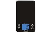 Escali SC115KS Smart Connect Bluetooth Nutrition Kitchen Scale, Choose 35 Nutrients From a Selection of Over 8000 Foods, Syncs with Escali App via Bluetooth, LCD Digital Display, 11lb Capacity, Black