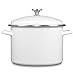 Cuisinart Chef's Classic Enamel on Steel Stockpot with Cover, 10-Quart, White