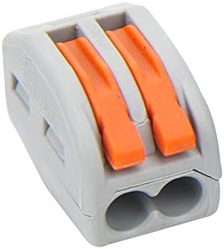 UOHGDPY 2 Port Lever-Nut Lever Conductor Compact Wire Connectors PCT-212 Terminal Block Wire Push Cable Connector (50 Pack, 2 Port)
