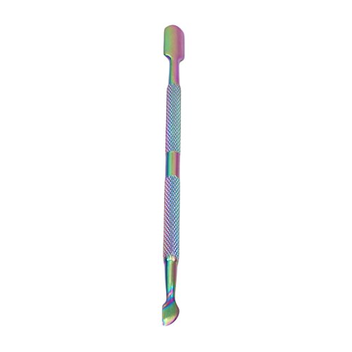Rurah Fashion Stainless Steel Art Dead Skin Cuticle Pusher Manicure and Pedicure Tools for Fingernail and Toenails,1#