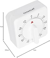 KitchenCraft Wind Up Kitchen Timer 6 Minutes White view 7