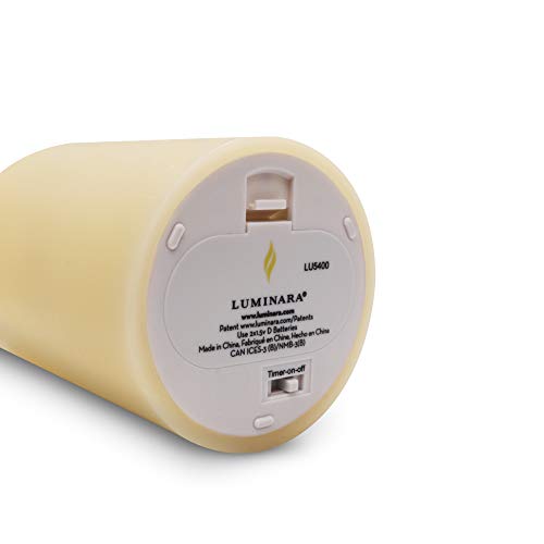 Luminara Flameless Pillar Candle Moving Flame LED Battery Operated