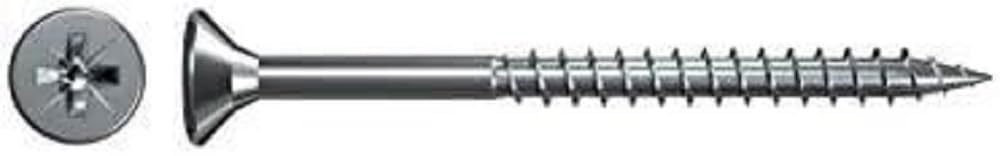 fischer Chipboard Screw 5.0 x 50 Countersunk Head Blue-Galvanised Partial Thread Phillips