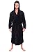Alexander Del Rossa Mens Robe, Plush Fleece Hooded Bathrobe Men, Men's Bathrobes, Big and Tall Bath Robe for Men Black 2XL (A0125BLK2X)