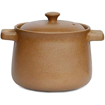 YIHOME- Purple Casserole Stewpan Manual Household Clay Retro Multifunction Traditional Gas Soup Stone Pot Health Crock Medicine Milk Non-Stick Pan Cooking Utensils,10.5L