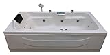 MADONNA Elegant Acrylic Bath Tub with Jacuzzi Massage, Bubble Bath, Back Massager and Filler System - White