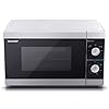 SHARP YC-MS01U-S 800W Solo Microwave Oven with 20 L Capacity, 5 Power Levels & Defrost Function – Silver
