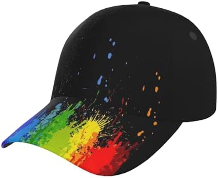 Pride Rainbow Panel Snapback Hat LGBT Bright Trucker Baseball Cap