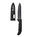 GA Homefavor Black Ceramic Knife Set of 5 Sharp Blade Ergonomic Handle Ceramic Knives And Ceramics Peeler Set with Sheaths