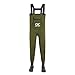 Duck and Fish Green Neoprene 200G Thinsulate Hunting Fishing Chest Wader Boots