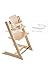 Stokke Tripp Trapp High Chair Bundle, Natural with Beige Stripe Cushion