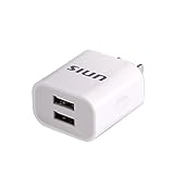 KBTEL SIUN Full-Speed Dual USB Travel Wall Charger for iPhone 6s / 6 / 6 Plus, iPad Air 2 / mini 3, Samsung Galaxy, Android, Tablets and more- White