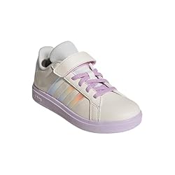 adidas Grand Court 2.0 Elastic Lace Sneaker, Chalk