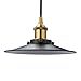 Vintage Industrial Pendant Light with Adjustable Cord, Elfeland Ceiling Mounted light 1 Light, 8.8'' Diameter, Antique Tone Lampshade for Kitchen Dining Room Counter