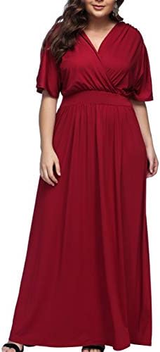 Women's Plus Size V-Neckline Floral Lace Top Dress Cocktail Party Swing Dress