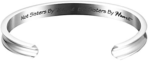 Haoflower Friends Bracelet Sister Cuff Bangle BFF Friendship Jewelry Bridesmaid Gift Birthday
