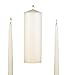 Hortense B. Hewitt Wedding Accessories 9-Inch Pillar and 2 10-Inch Tapers Unity Candle Set, Set of 3, Ivory