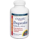 Equate - Ibuprofen 200 mg, Pain Reliever, Fever Reducer, 500 Coated Caplets