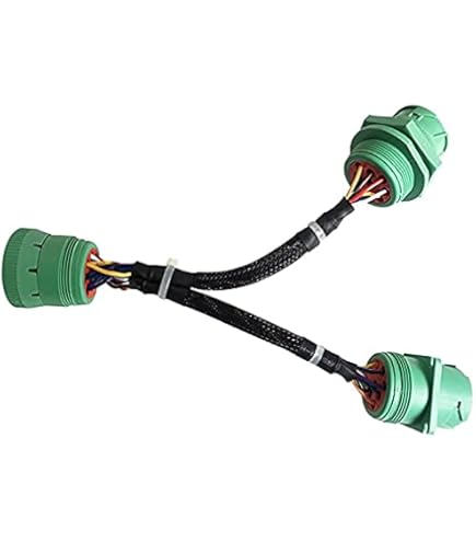 ゆうページ　7/31迄 Amazon.com: SAE Type 1 J1939 Male to 2 Female 9Pin Port Splitter Y