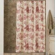 Amazon Com Thomasville Bouvier Red Toile Shower Curtain Home