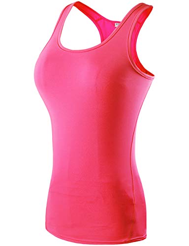 Fastorm Women's 3 Pack Running Tank Tops for Women Active Racerback Dry Fit Tank Top Black-CBlue-NPink M