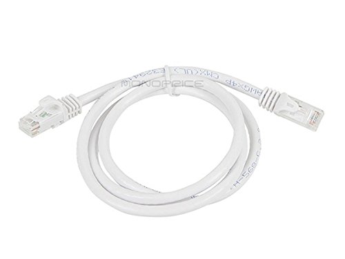Monoprice 3-Feet FLEXboot Series 24AWG Cat6 550MHz UTP Ethernet Bare Copper Network Cable, White (109821)