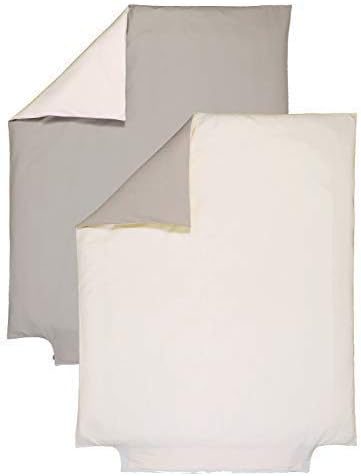 P Tit Basile Housse De Couette Reversible Bebe Enfant Dimensions 1x150 Cm Bicolore Une Face Ecrue