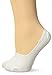HUE Women's Low Cut Sneaker Liner Socks with Gel Tab, 2 Pair Pack, White, One Size